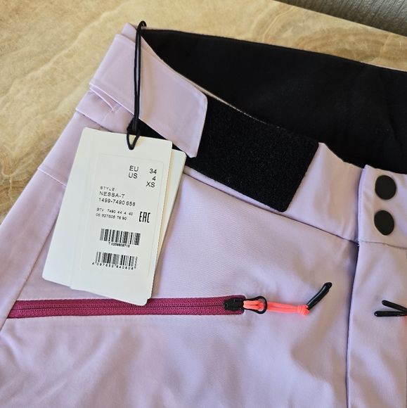 Bogner Loveshackfancy Nessa Ski Pants Lavender Mist Hibiscus Purple - Picture 8 of 16